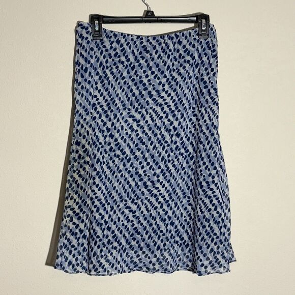 Karen‎ Stevens Skirt Women's 12 Blue Gray Knee Length A-Line OfficeCorp Y2K - Picture 1 of 5